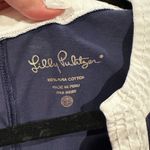 Lilly Pulitzer MARLINA NAVY BLUE WHITE PIMA COTTON TSHIRT DRESS XS Photo 4