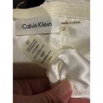 Calvin Klein Ivory White Timeless Elegant Dress Embellished Crystals size 2 Photo 11