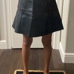 Newport News Vintage  leather min skirt flare black avant-garde grunge chic biker Photo 10