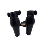 Penny Loves Kenny Size 7M Ankle Strap High Block Heel Sandals Perforated Toe Photo 2