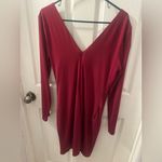 Guess Deep Red Long Sleeve Dress Photo 1
