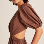 Abercrombie & Fitch A&F Open Back Brown Midi Dress L Photo 7
