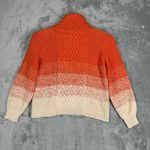 525 America  Sweater Womens Small Orange Ombre Turtleneck Chunky Knit Preppy Cozy Photo 2