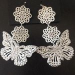 Rampage  Lightweight Dangling Butterfly w Pave Crys Photo 1