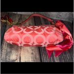 Coach PINK Y2K vintage shoulder Demi satin Canvas baguette Photo 4