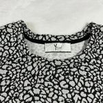 YYigal Crewneck Leopard Sweatshirt Size S Casual Animal Y2K Layers Maximalist Gray Photo 2
