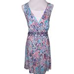 Lilly Pulitzer  Bellina Womens Small Wrap Seashell Print V Neck Sleeveless Dress Photo 1