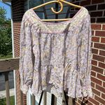 American Eagle  Floral Pastel Flowy Blouse Women's Small Photo 1