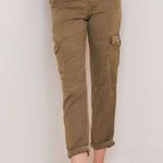 Bella Dahl Sienna Pants Size 31 NWT Rolled Cargo Linen Blend Jogger Green Casual Photo 0