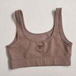 Aritzia TNA Bralette Sports Bra Soft Terry Fleece Knit Unlined Beige Tan Neutral Photo 1