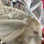 American Eagle | Strapless Romper Pastel Stripe Beachy Linen Blend Womens Medium Photo 7