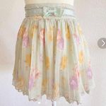 Liz Lisa  Japanese Kawaii Pastel Green Floral Pleated Lace Bow Mini Skirt Photo 0