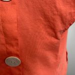 Kensie  Orange Linen Oversized Blouse Butterfly Sleeve Sz Small Photo 8