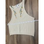  SEAMLESS EMBROIDERED TOP | ZARA SUNFLOWERS Sz XS‎ Photo 9