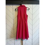 HD in Paris  Anthropologie Women 0 Pink Linen Collared A-line Paneled Shirt Dress Photo 2