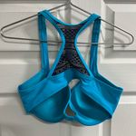 Aerie  Blue 36D Brooke Racer Back Front Closure Padded Bra - EUC Photo 1