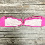 Luli Fama Pink Strappy V Ring Bandeau Back Tie Muy Caliente Bikini Top NWT Small Photo 4