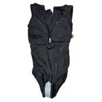 J.Crew Black Ruched ruffle V Neck one-piece swimsuit 8 NWT BP222 Photo 2