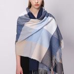 Plaid Scarfs for Women Fall Winter Scarves Pashmina Shawls and Wraps for Evening Dresses Photo 3