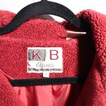 VTG KB Kristen Blake Womens Red Sherpa Fleece Button Front Teddy Jacket M 90s Size M Photo 1