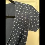 Brandy Melville  Navy Floral Print Wrap Top - Stylish and Cute - Photo 1