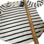 Chaser  Women's Striped Henley Long Sleeve Top Size S Photo 3