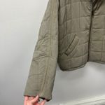 Elodie  The Label Womens Dolman Quilted Bomber Jacket Khaki Green L Photo 3