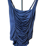 Calvin Klein   Blue Ruched One Piece Swimsuit Sz 14 Photo 0
