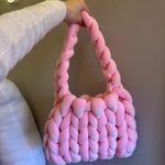 Pink Chunky Knit Bag Photo 4