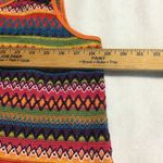 SHEIN Curve Tribal Zigzag Stripe Knit Tank Top Orange Blue Pink Yellow XL Size XXL Photo 2