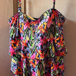 Fit4u Floral Ruffle Women's swimsuit Top 14 Pink Photo 0