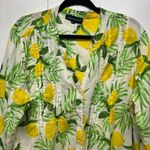 Club Z Collection Shirt Womens 1X Cotton Lightweight Tropical Beachy Coastal Yellow Photo 2