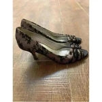 Caparros  WOMENS black lace perp toe shoes Sz‎ 10 Photo 2