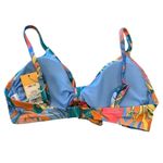Kona Sol WOMEN'S New Swim Abstract Tropical Print Tie-Front Bikini Top Photo 5
