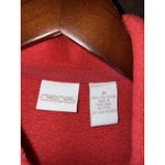 Cherokee  Women's Sz M Red Button Up Fleece Jacket Coat God Bless America Photo 2