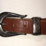 Vintage Wild Animal Studded Brown Leather Belt Unisex Photo 6