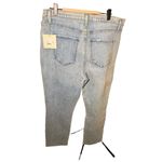 NWT Favorite Daughter Womens 34 Light Wash Straight Leg High Rise Distressed Blue Photo 2