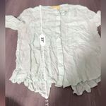 Anthropologie Maeve Mint Green Button Down Long Sleeve Shirt Size 0 Photo 6