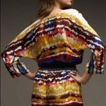 Halston Heritage NWT tie dye silk 3/4 sleeve tie front romper playsuit size 2 XS Photo 14