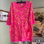 JODIFL  Pink Leopard Print Sweater Photo 0