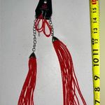 Paparazzi NWT  Red Seed Bead Beaded Necklace & Earrings Set Photo 2