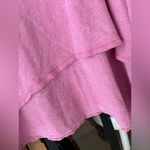 We The Free  People CC tee barbie pink raglan raw hem cropped top distressed Photo 6