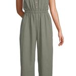 a.n.a  olive green linen blend jumpsuit M Photo 1