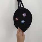 Unbranded Novelty Beaded M&M Candy Bag Purse Black Photo 3