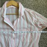 Victoria's Secret Pink Striped Pajama Shirt Dress Comfy Pastel Sleepwear Large Photo 4