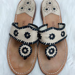 Jack Rogers tans and Black thong sandals Photo 0