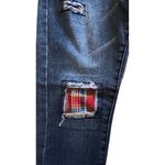 Hectik7 by Natalia Womens Blue Distressed Patched Skinny Jeans Size 7 Junior Photo 4