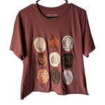 Rowdy Crowd‎ Western Cowboy Hat Graphic Tee Mauve Short Sleeve T Photo 0