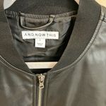 And Now This faux leather bomber jacket pockets EUC Black Size undefined Photo 1