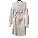 Free People  Emmaline Cable Knit White Mini Dress L Photo 5